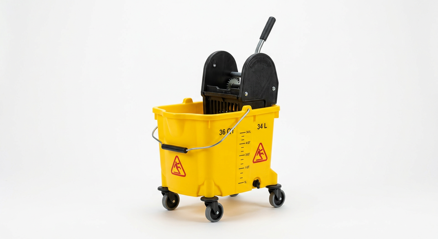 Down-Press Mop Bucket with Wringer